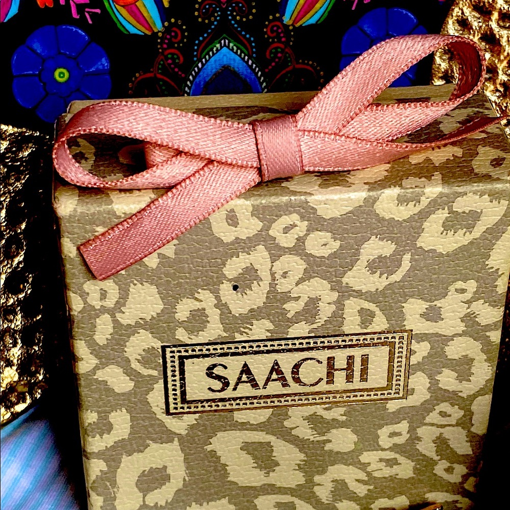 SAACHI- NWT-Gold and Brown Women's Bracelet& FREE 🎁 - Picture 2 of 10